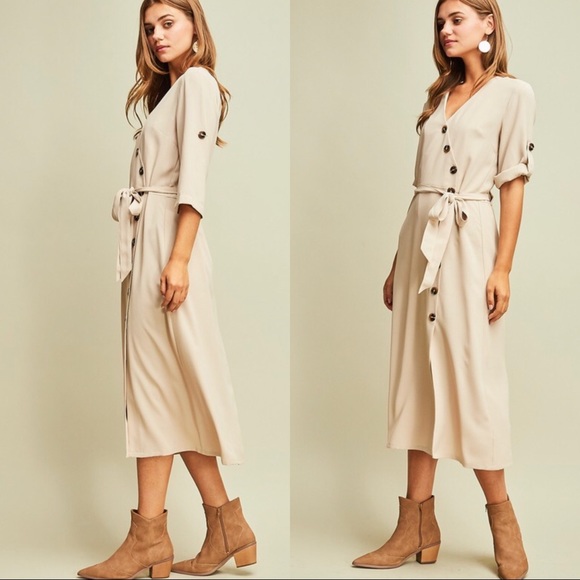 Button Down midi dress - Picture 3 of 6